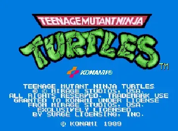 Teenage Mutant Hero Turtles (UK 2 Players)